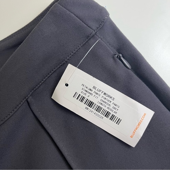 BLUFFWORKS Petaluma Ponte Pintuck Pants in Charcoal Grey - Picture 15 of 16